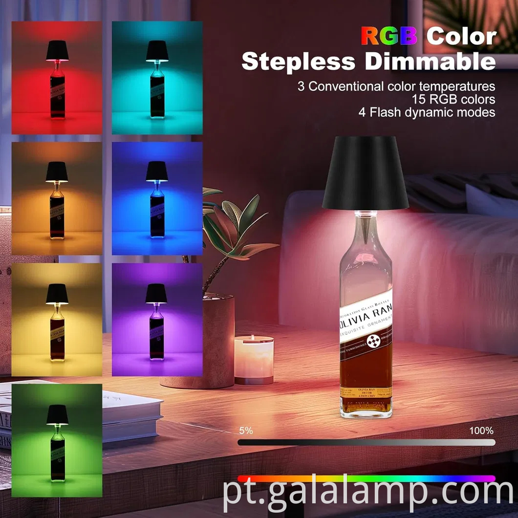 Modern Premium Touch Control Led Led Wine Bottle Stopper Lamp